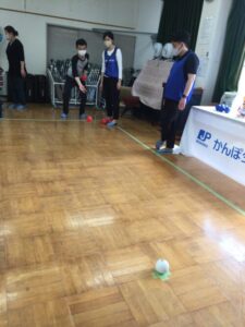 ボッチャで力加減を練習